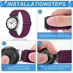 Relting Compatible with 16mm 18mm 19mm 20mm 22mm 24mm Watch Bands Quick Release Replacement Wristband,Adjustable Stretchy Nylon Solo Loop Straps Fabric Braided Sport Elastic Bands for Men Women