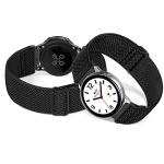 Relting Compatible with 16mm 18mm 19mm 20mm 22mm 24mm Watch Bands Quick Release Replacement Wristband,Adjustable Stretchy Nylon Solo Loop Straps Fabric Braided Sport Elastic Bands for Men Women