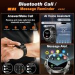 Smart Watch for Men Fitness Tracker: Smart Watches for Android Phones iPhone Bluetooth Waterproof Make Answer Call Digital Mens Watches Heart Rate Monitor Running Smartwatch Samsung Compatible