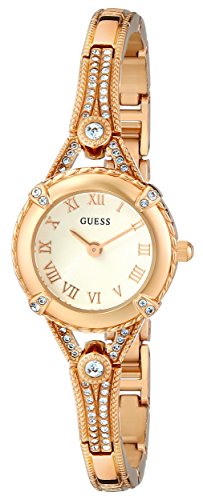 GUESS Vintage Gold-Tone Crystal Bracelet Watch