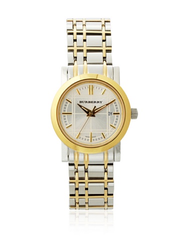 Burberry Women's Silver/White Stainless Steel Watch