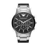Emporio Armani Men's Silver Stainless Steel Chronograph Watch