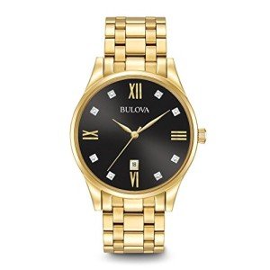 Bulova Men's Stainless Steel Watch with Diamonds