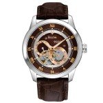 Bulova Men's Automatic Brown Dial Leather Watch