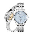 Seiko Presage Patterned Blue Dial Stainless Steel Watch