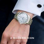 Seiko Presage Patterned Blue Dial Stainless Steel Watch