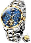 OUPINKE Men's Skeleton Automatic Luxury Watch