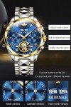 OUPINKE Men's Skeleton Automatic Luxury Watch