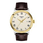 Tissot mens Classic Dream Stainless Steel Dress Watch Brown T1294102626300