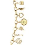 Anne Klein Women's Gold Charm Bracelet Watch