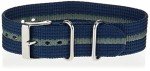 Timex Weekender Blue/Gray Stripe Fabric Strap Watch
