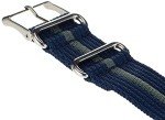 Timex Weekender Blue/Gray Stripe Fabric Strap Watch