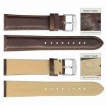 Dark Brown Vintage Leather Watch Band, 18mm