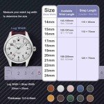 Dark Brown Vintage Leather Watch Band, 18mm