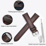 Dark Brown Vintage Leather Watch Band, 18mm