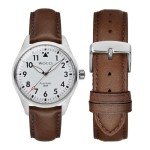 Dark Brown Vintage Leather Watch Band, 18mm