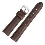Dark Brown Vintage Leather Watch Band, 18mm