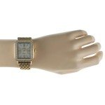 Peugeot Women's Crystal Bezel Rectangle Dress Watch