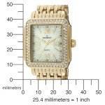 Peugeot Women's Crystal Bezel Rectangle Dress Watch
