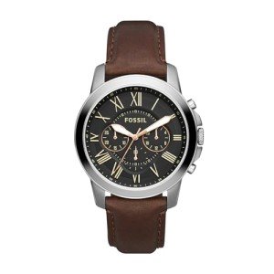 Fossil Men's Grant Stainless Steel Leather Watch