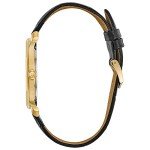 Bulova Men's Classic 3-Hand Black Leather Watch