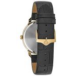 Bulova Men's Classic 3-Hand Black Leather Watch