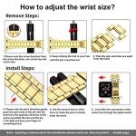 Gold Stainless Steel Band for Apple Watch 38/40mm