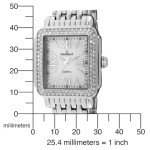 Peugeot Women's Rectangle Crystal Dress Watch