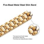 STIROLL Gold Metal Band for Apple Watch