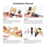 STIROLL Gold Metal Band for Apple Watch