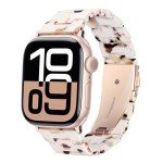 Slim Resin Apple Watch Band - Nougat White/Rose