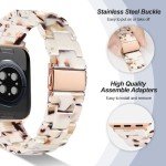 Slim Resin Apple Watch Band - Nougat White/Rose