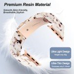Slim Resin Apple Watch Band - Nougat White/Rose