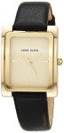 Anne Klein Women's Black/Gold Leather Watch