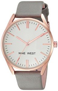 Nine West Rose Gold & Grey Strap Watch