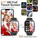 2.1" Waterproof Smart Watch with Fitness Tracker