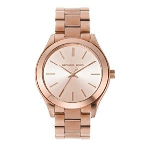 Michael Kors Rose Gold-Tone Slim Runway Watch
