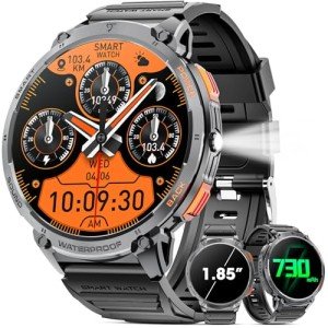 Men's Military Smart Watch with Fitness Tracker