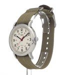 Timex Weekender 38mm Silver & Olive Fabric Watch