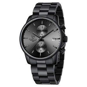 Men's Waterproof Chronograph Quartz Watch in Gray