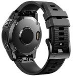 ANCOOL Black Silicone Watch Band for Fenix Series