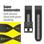 ANCOOL Black Silicone Watch Band for Fenix Series