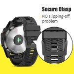 ANCOOL Black Silicone Watch Band for Fenix Series
