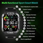 Men's Military Smart Watch with Fitness Tracking