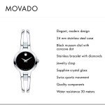 Movado Women's Swiss Quartz Black Dial Watch
