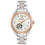 Bulova Ladies' Rose Gold Automatic Diamond Watch 98P170