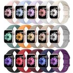 15 Soft Silicone Bands for Apple Watch 38-49mm