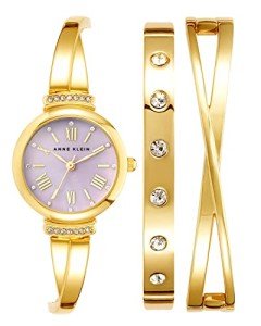 Anne Klein Women's Gold Metal Strap Dress Watch