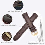 Vintage 18mm Dark Brown Leather Watch Band