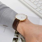 Vintage 18mm Dark Brown Leather Watch Band